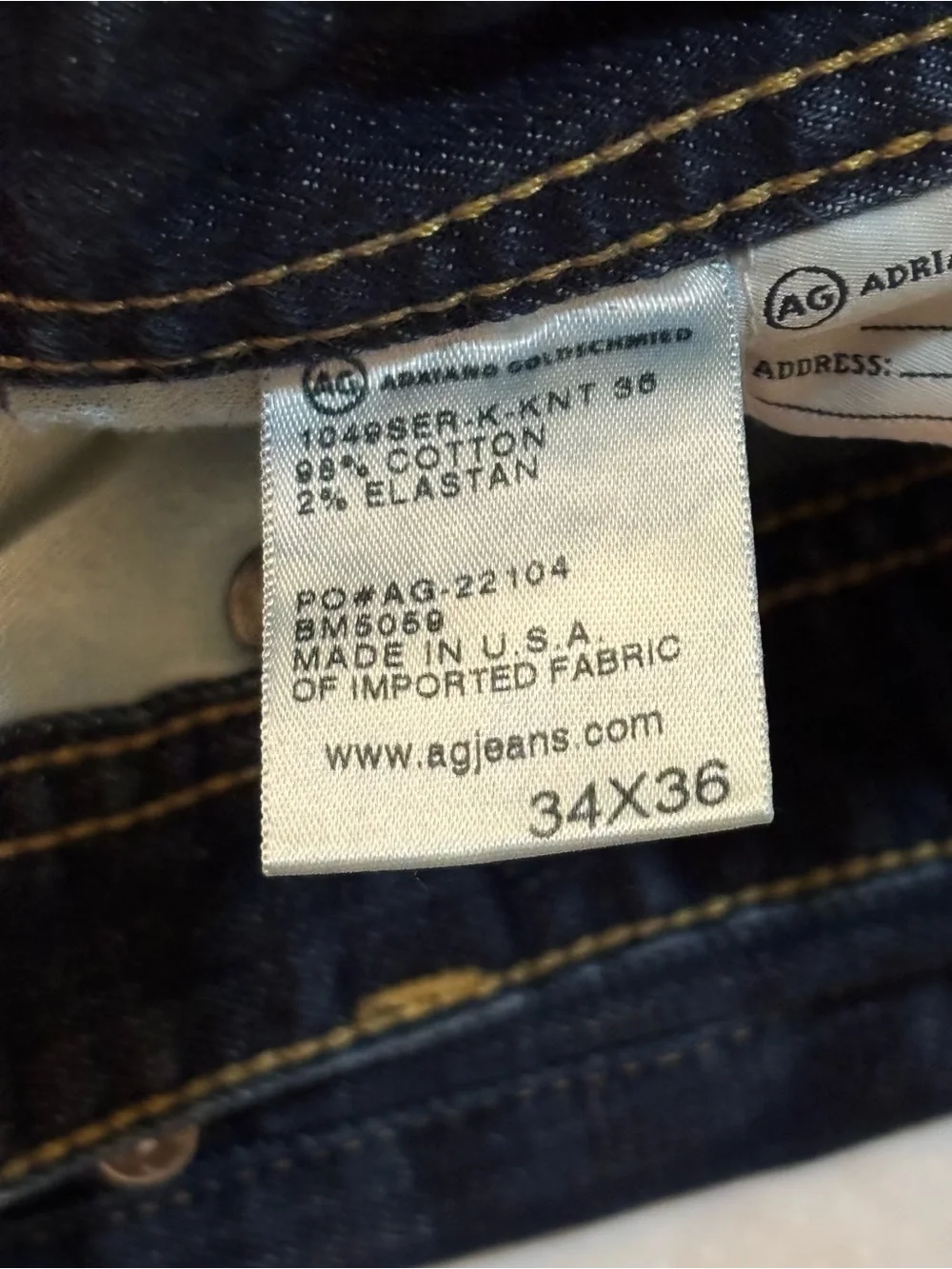 Adriano Goldschmied Men’s Dark Blue Straight-Leg Jeans sustainable LA